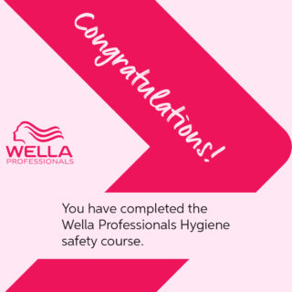 We’ve Completed The Wella Professionals Hygiene & Safety Course